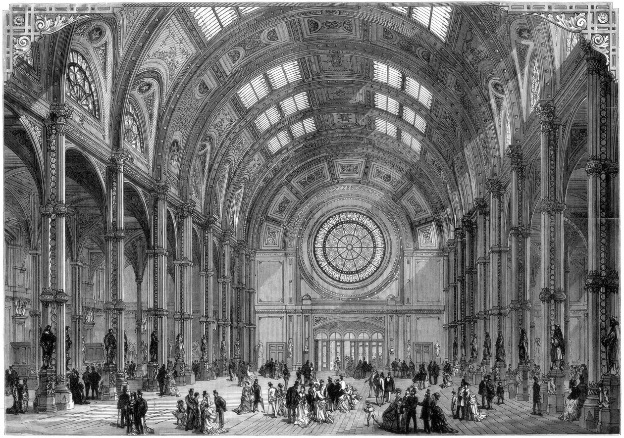 Centralny Hall, Alexandra Palace, Londyn, 1875 autorstwa Unbekannt