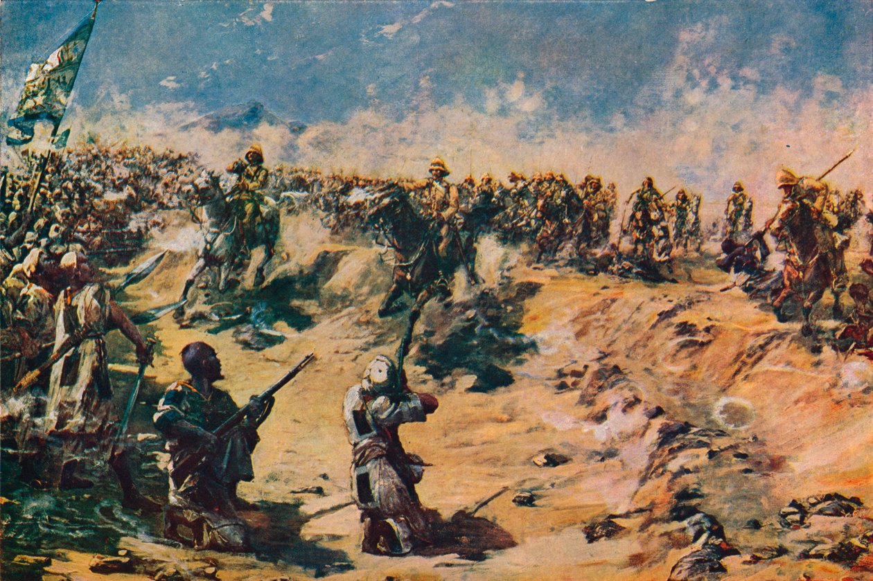 Szarża 21 ułanów w Omdurmanie, 1898 1906 autorstwa Unbekannt