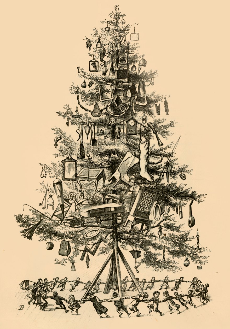 Dzieci tańczyły wesoło wokół drzewa, 1882. autorstwa Unbekannt