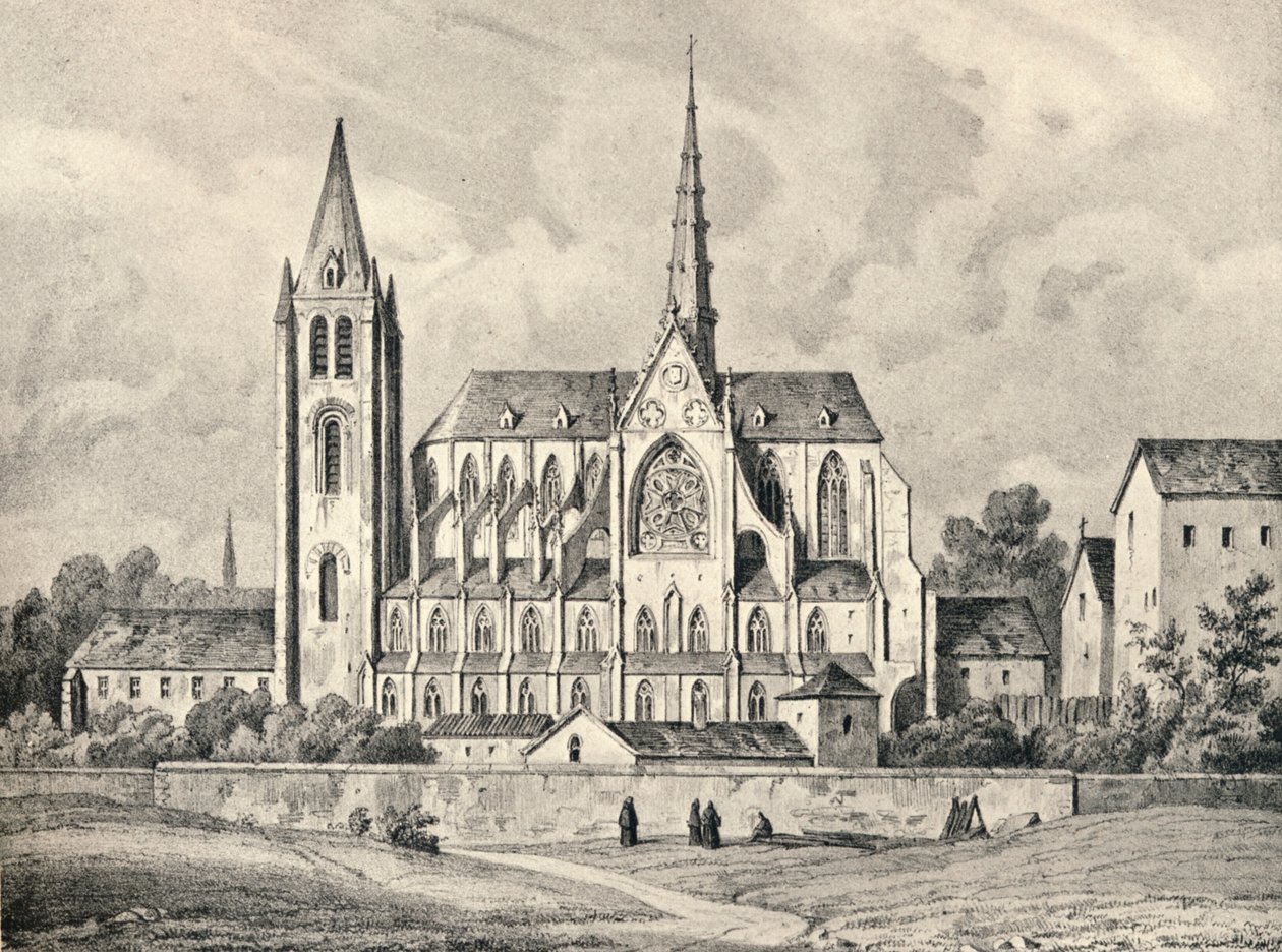 Kościół i część opactwa św Wiktora, 1915 r. autorstwa Unbekannt