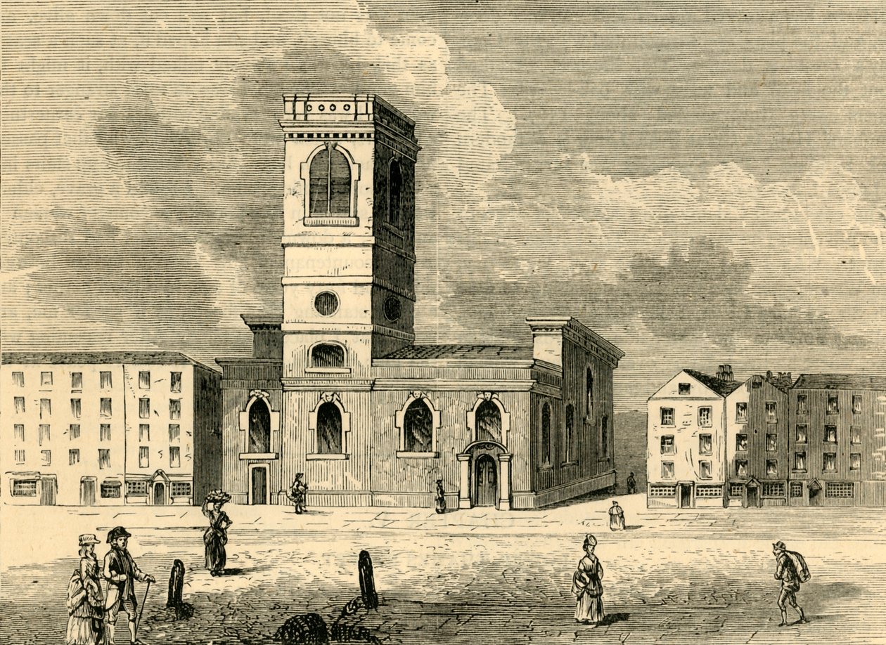 Kościół Allhallows Wielkiego w 1784 r., ok. 1872 r. autorstwa Unbekannt