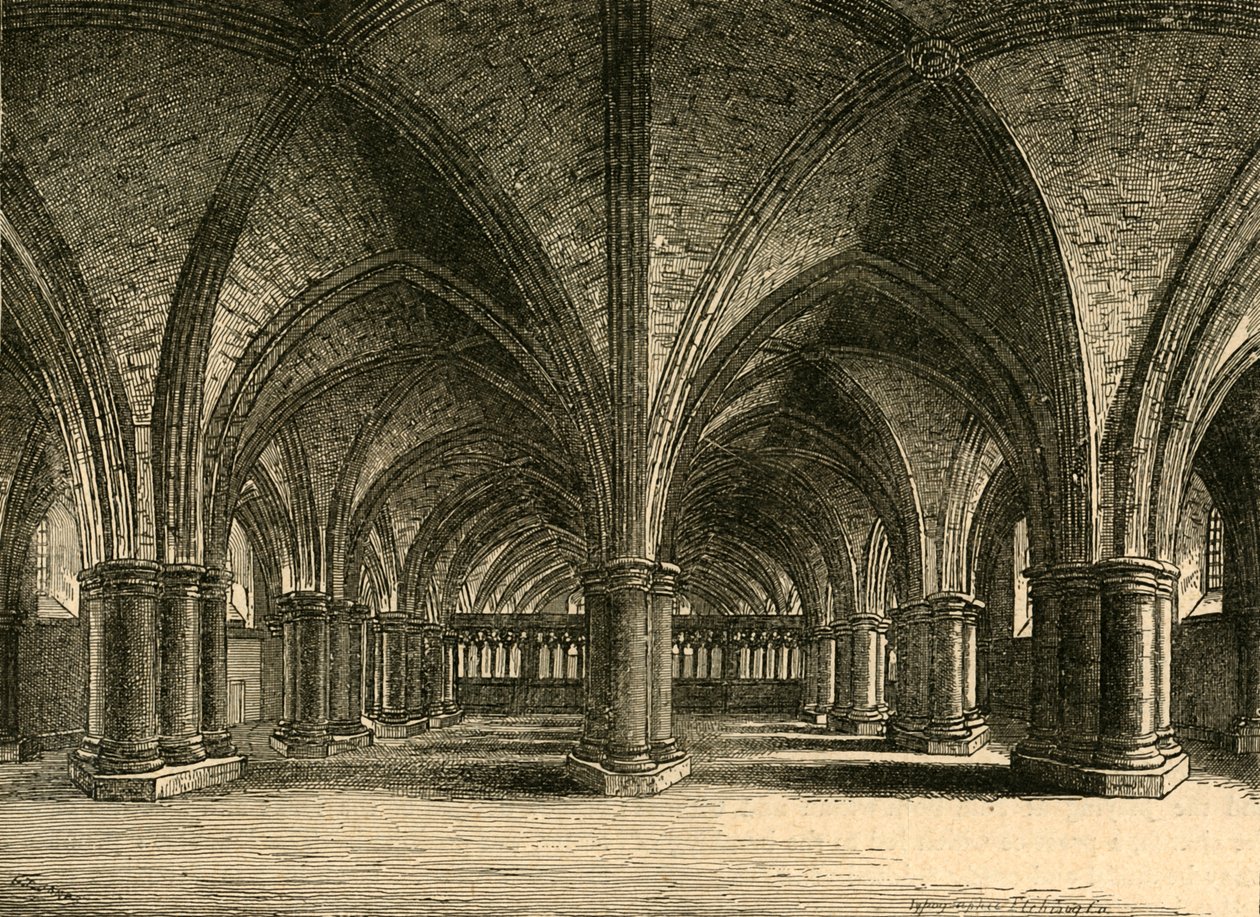 Kościół św. Wiary, krypta starych św. Pawła, widok Hollara, 1897 r. autorstwa Unbekannt
