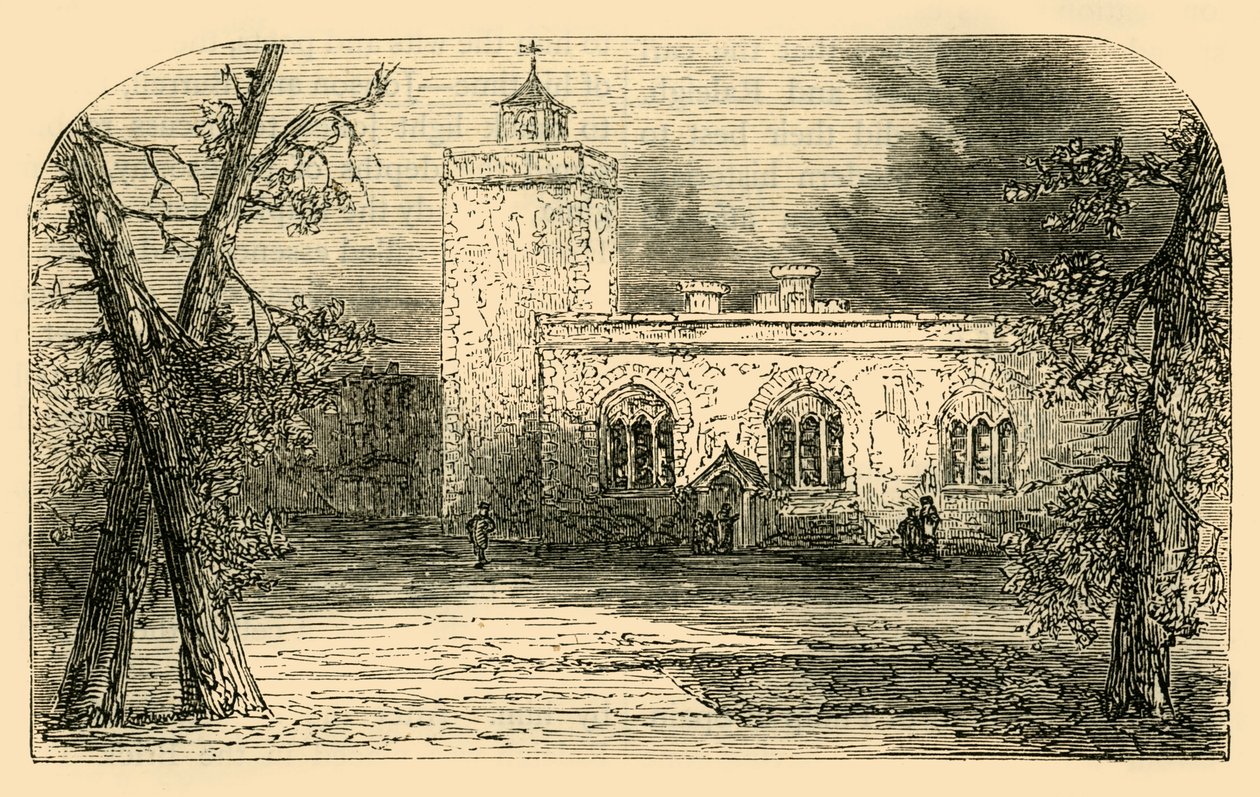 Kościół św. Piotra na Tower Green, ok. 1872 r. autorstwa Unbekannt