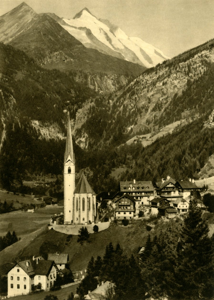 Kościół św. Wincentego, Heiligenblut am Großglockner, Austria, ok. 1935. autorstwa Unbekannt