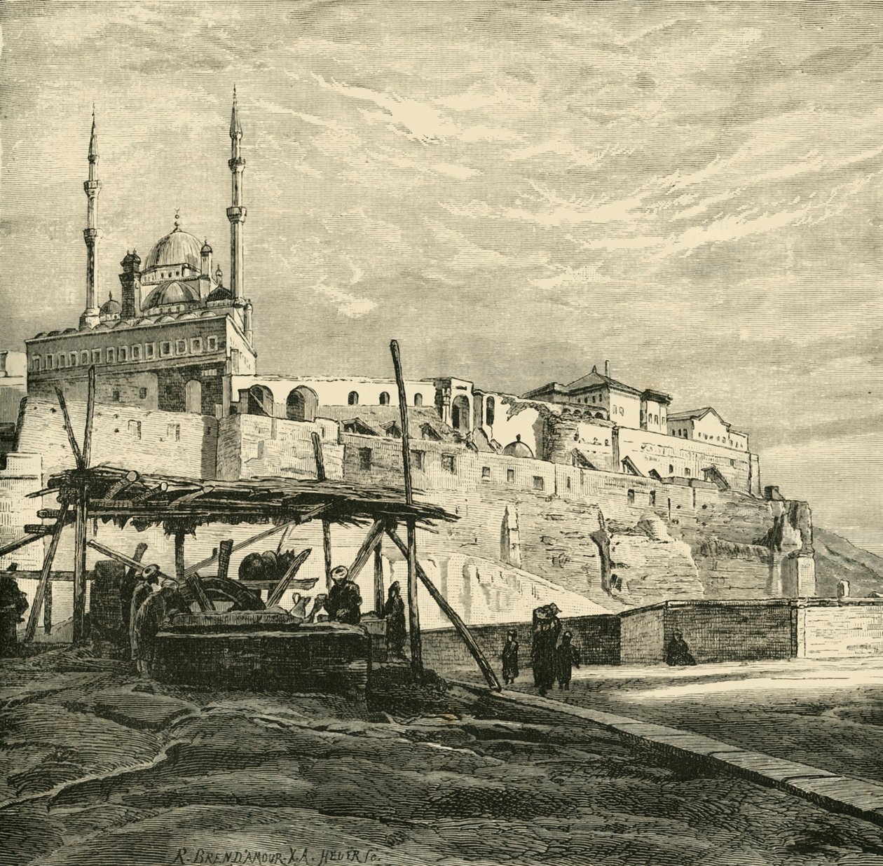 Cytadela w Kairze zbudowana przez Saladyna, 1890. autorstwa Unbekannt