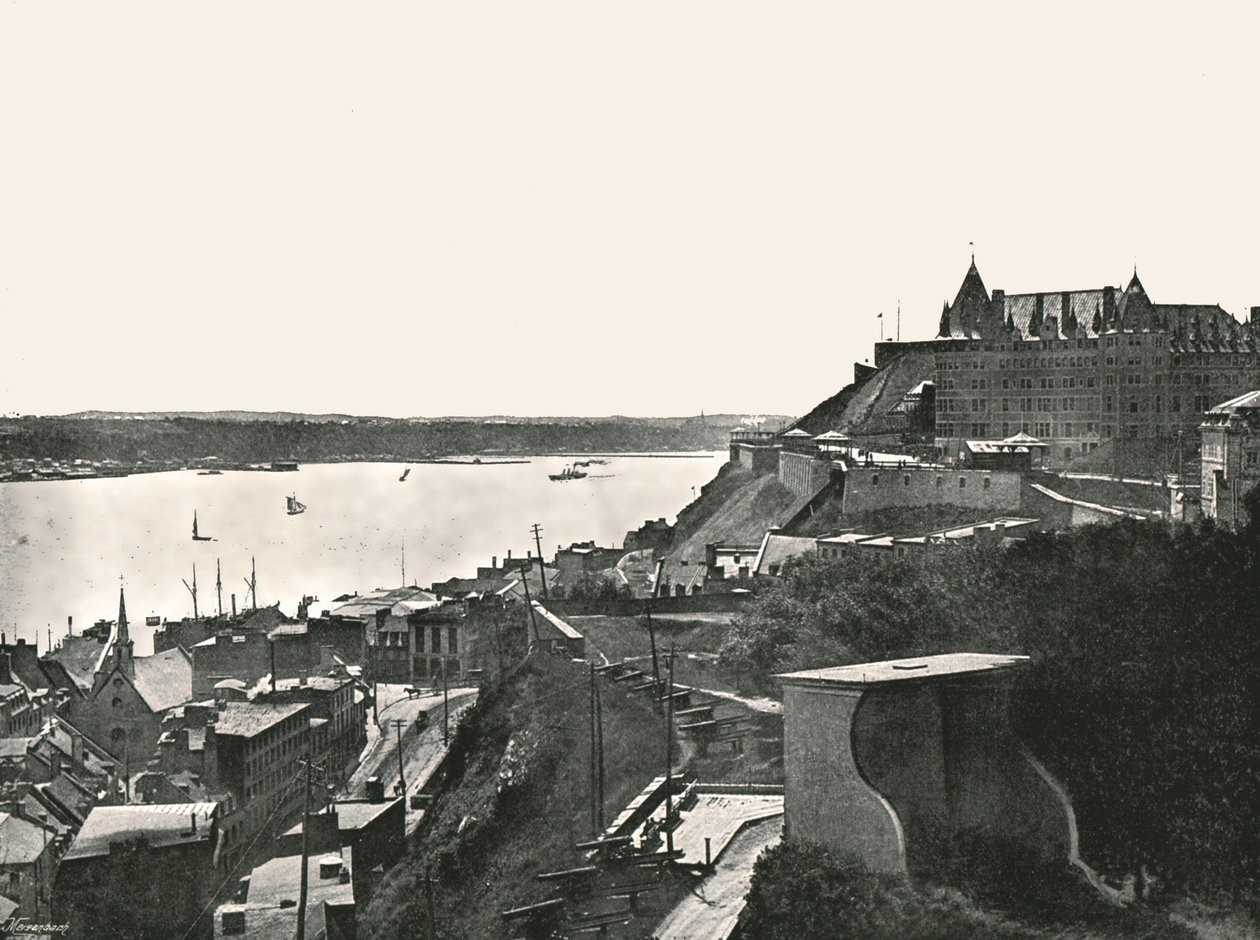 Cytadela i rzeka Świętego Wawrzyńca, Quebec, Kanada, 1895. autorstwa Unbekannt