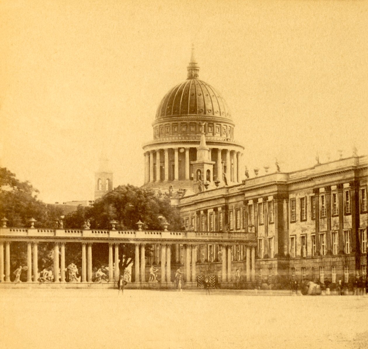Pałac miejski i kościół św. Mikołaja, Poczdam, Niemcy, ok. 1900. autorstwa Unbekannt