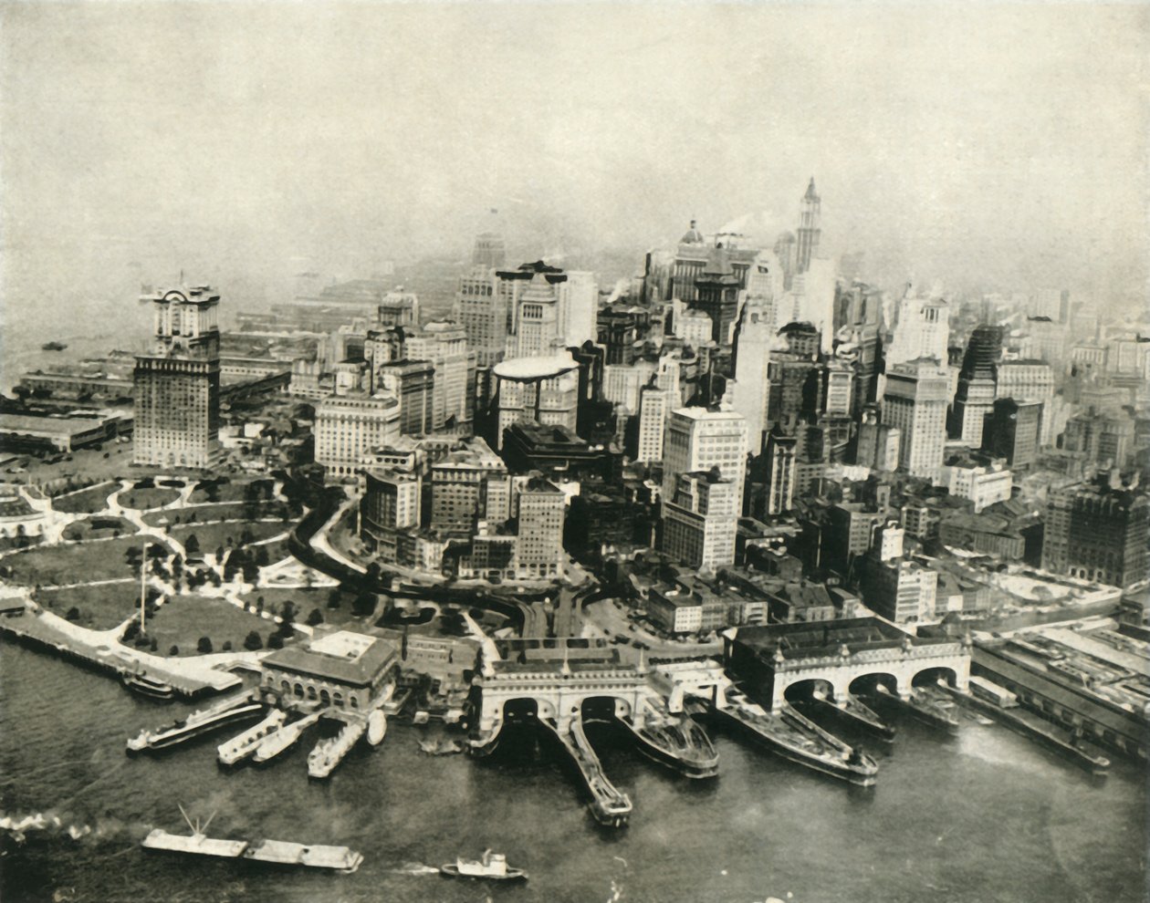 Miasto Nowy Jork widziane z powietrza, 1936. autorstwa Unbekannt