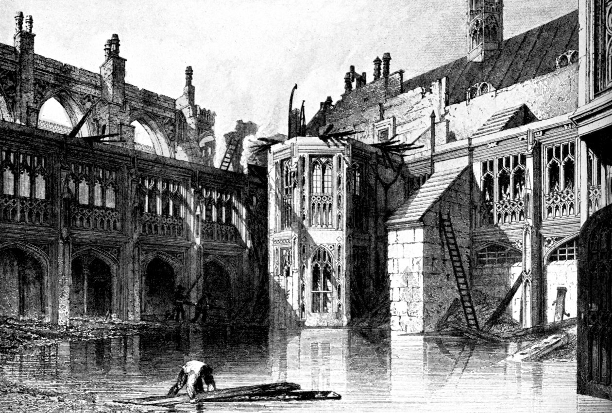 The Cloister Court, kaplica św. Stefana, Pałac Westminsterski, 1834 c1905 autorstwa Unbekannt