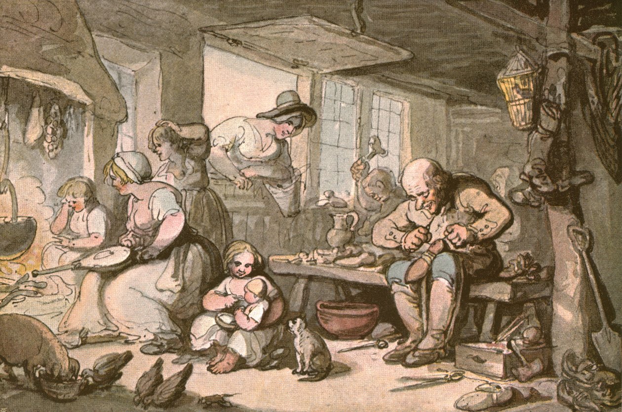 Szczęśliwa rodzina szewców, ok. 1900. autorstwa Unbekannt