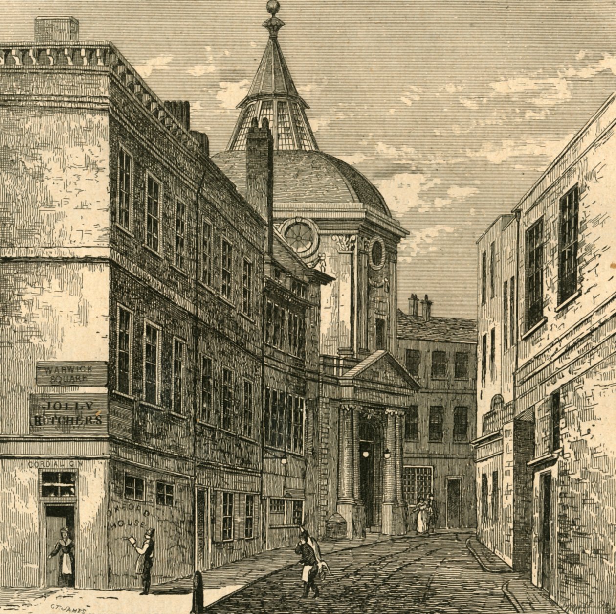 Kolegium Lekarzy, Warwick Lane, 1868, 1897. autorstwa Unbekannt