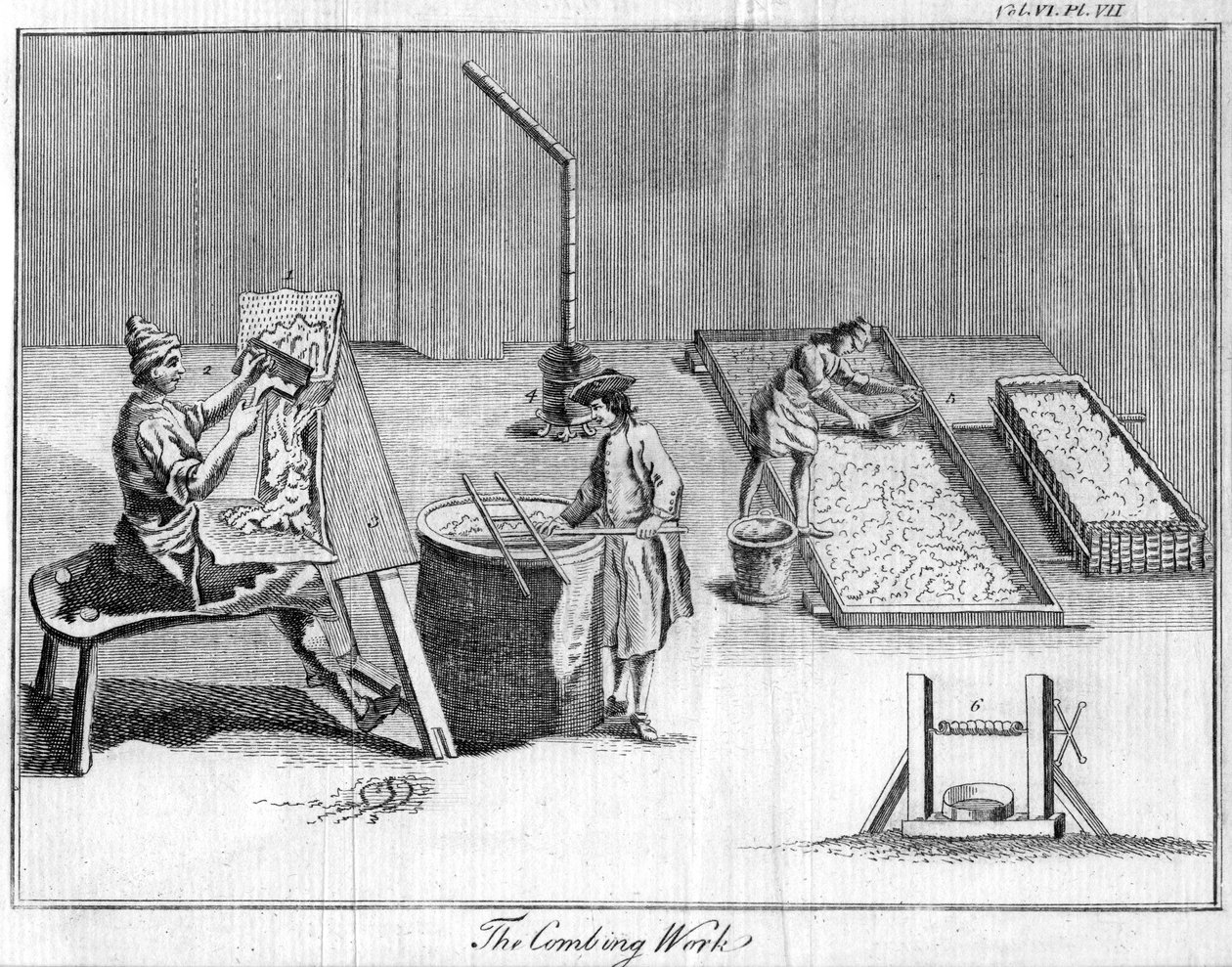 Czesanie, ok. 1750 autorstwa Unbekannt