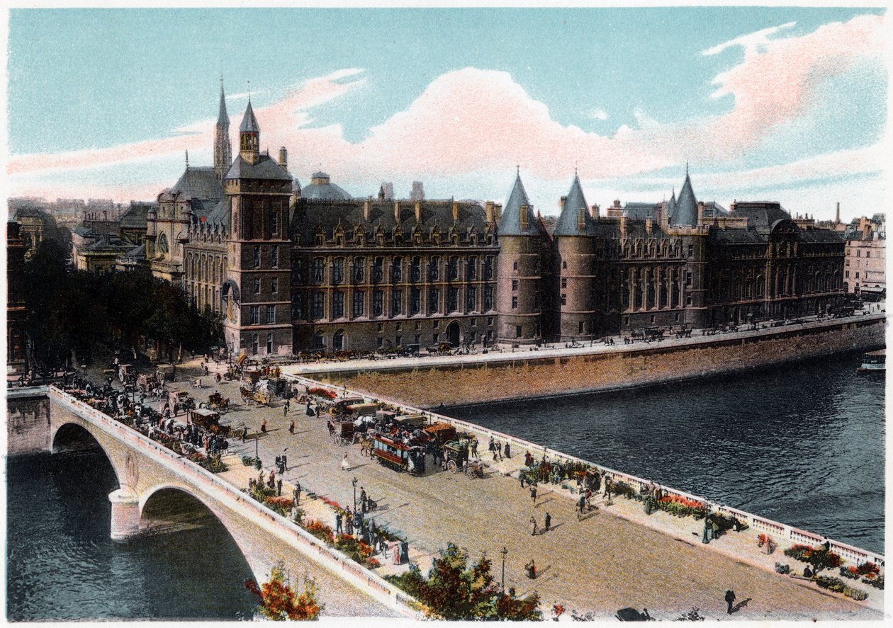 Conciergerie i Pont Neuf, Paryż, ok. 1900 autorstwa Unbekannt