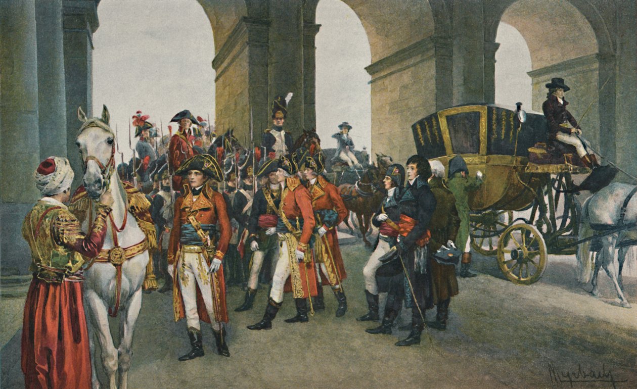 Konsulowie przejmują w posiadanie Tuileries, 10 sierpnia 1792, 1896. autorstwa Unbekannt