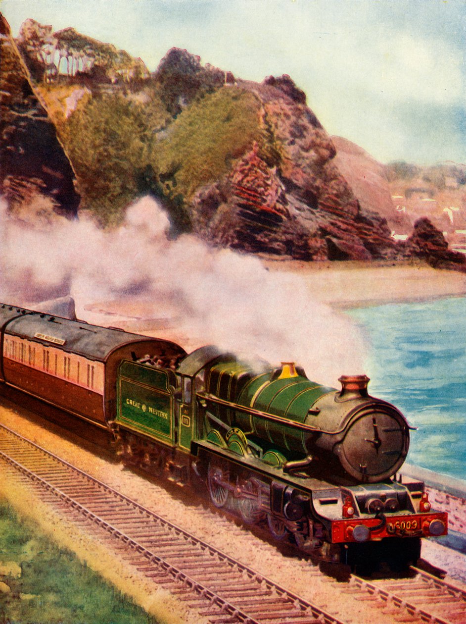 Cornish Riviera Express ciągnięty przez lokomotywę klasy King, 1935-36. autorstwa Unbekannt