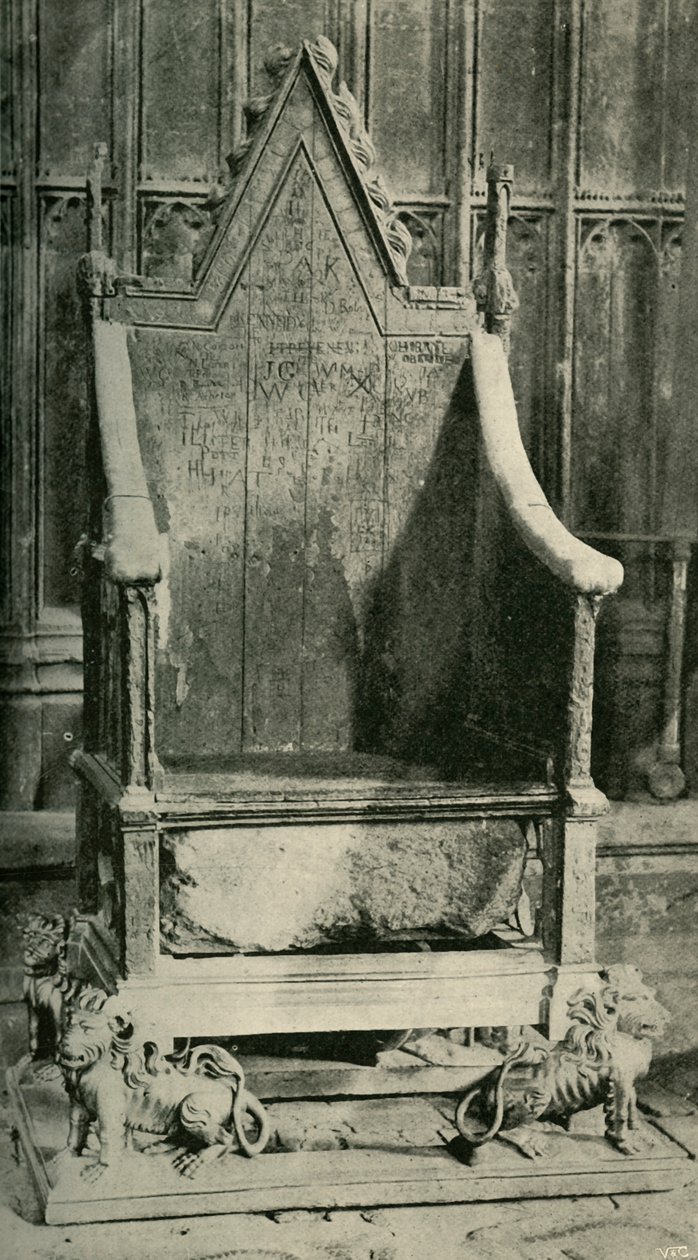 Krzesło koronacyjne zawierające starożytny kamień, 1902. autorstwa Unbekannt