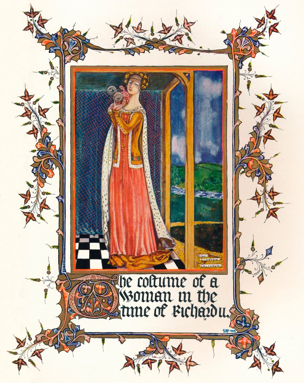 Strój kobiety w czasach Ryszarda II, ok. XIV w., 1904 r. autorstwa Unbekannt