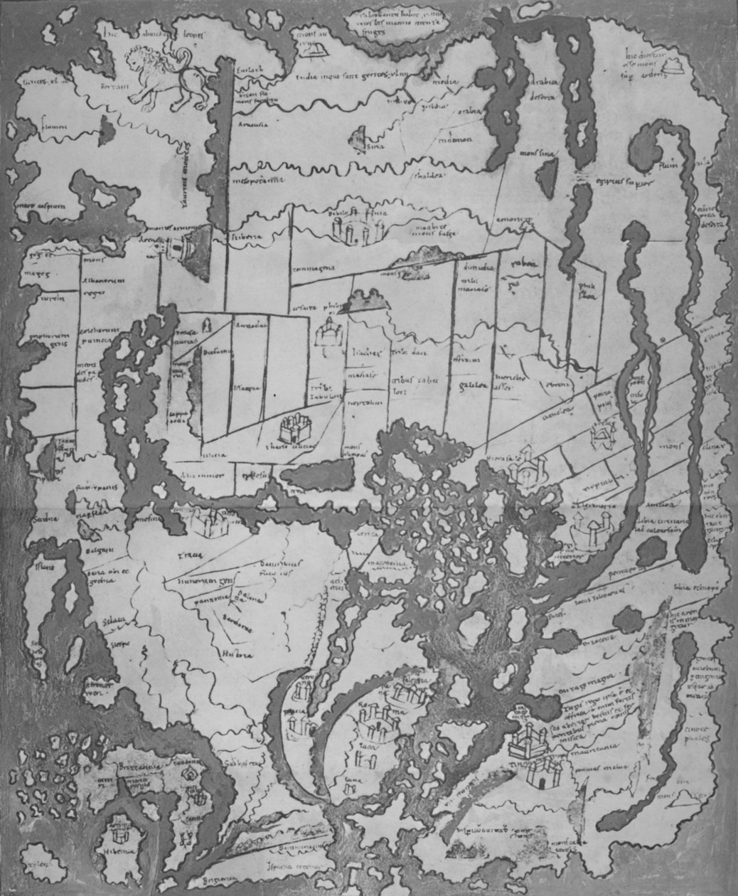 Cottoniana lub mapa anglosaska MS Tib. BV, c995, 1903 autorstwa Unbekannt