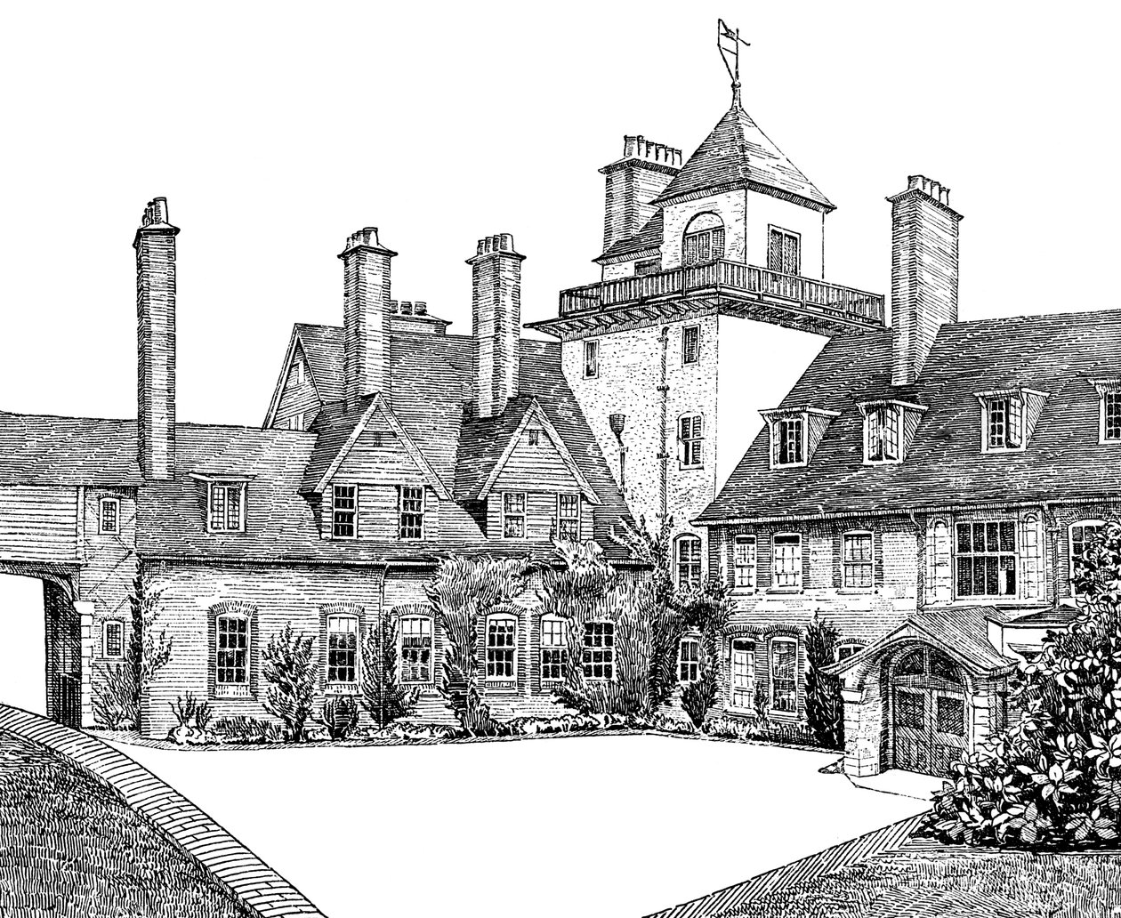 Court Yard, Standen, East Grinstead, 1900 autorstwa Unbekannt