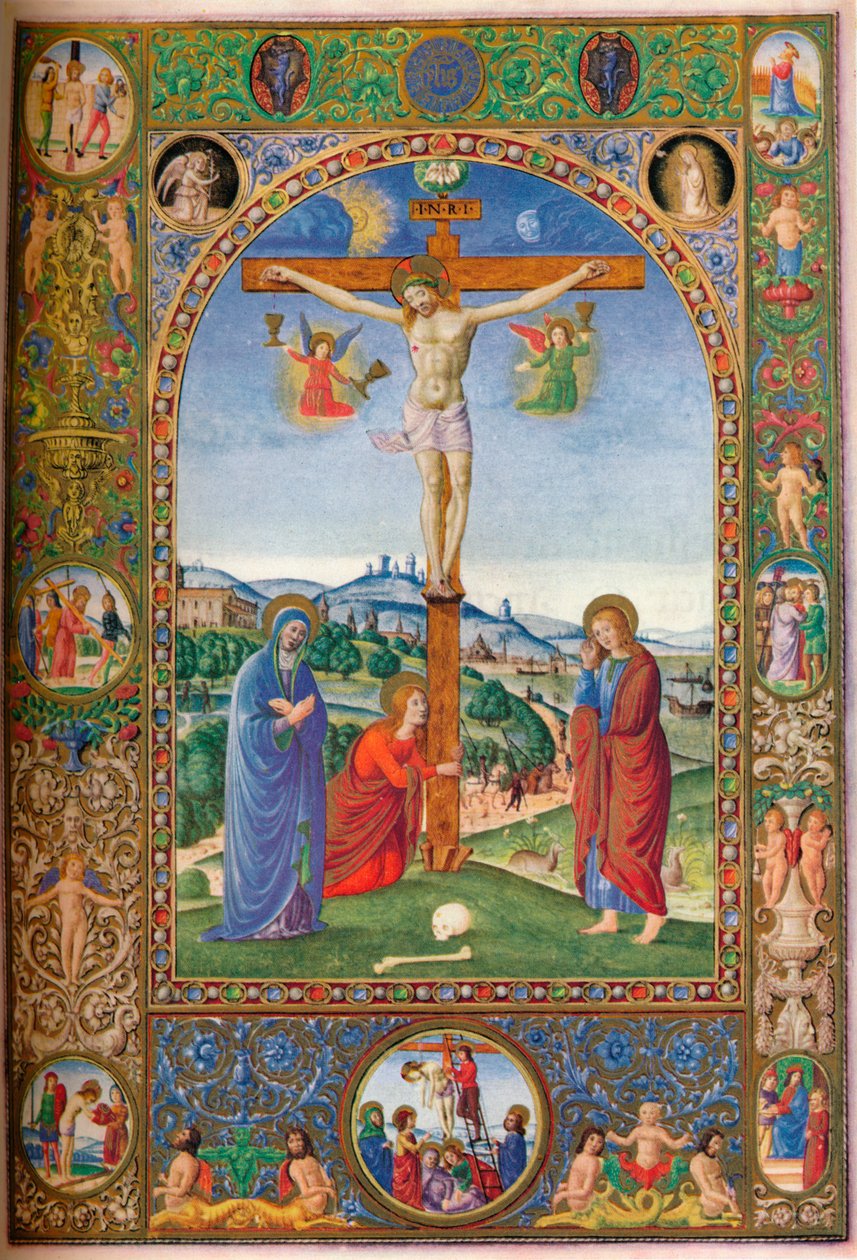 Ukrzyżowanie: z Dziewicą, Marią Magdaleną i Św. Janem, c1500, 1937 autorstwa Unbekannt