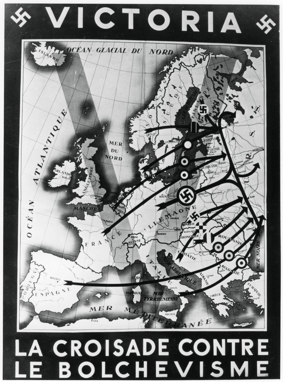 Krucjata przeciw bolszewizmowi, francuski plakat propagandowy Vichy, 1941 autorstwa Unbekannt