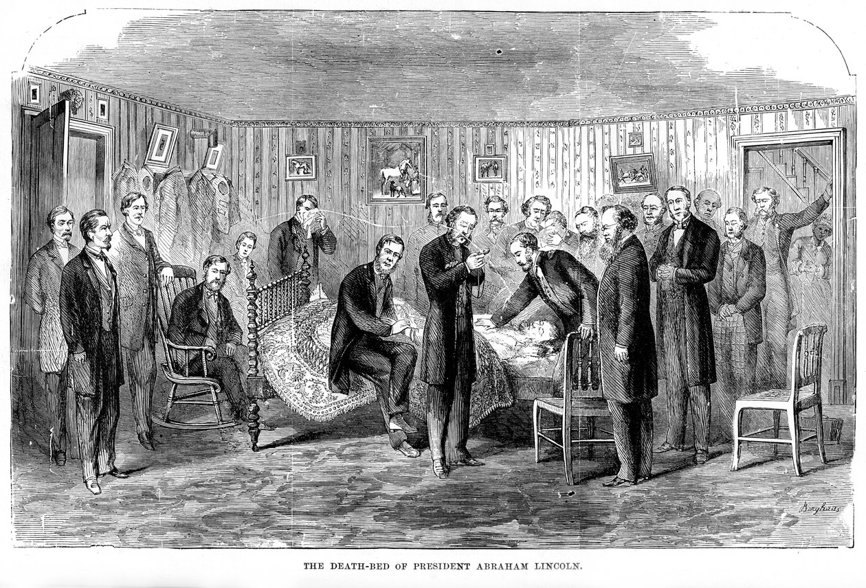 Łoże śmierci prezydenta Abrahama Lincolna, 1865, 1872 autorstwa Unbekannt