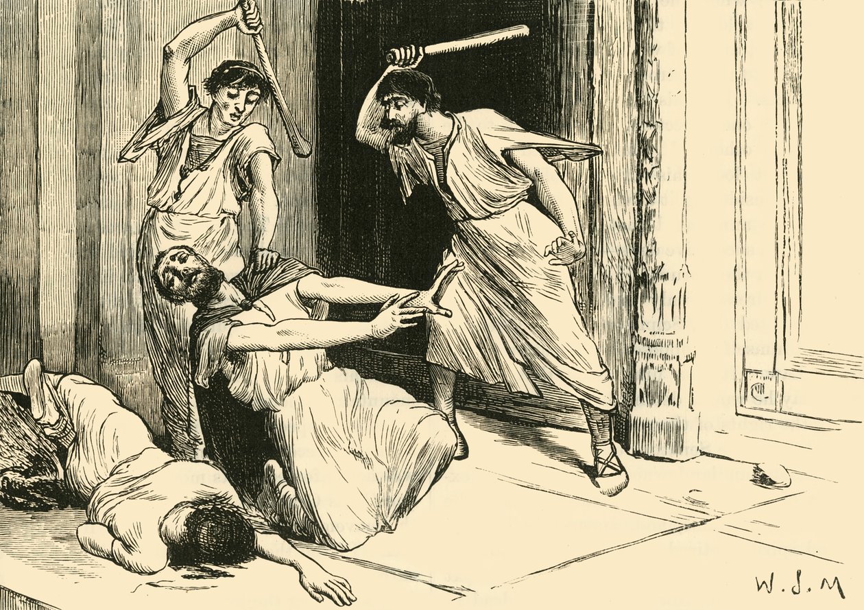 Śmierć Tyberiusza Grakchusa, 1890. autorstwa Unbekannt