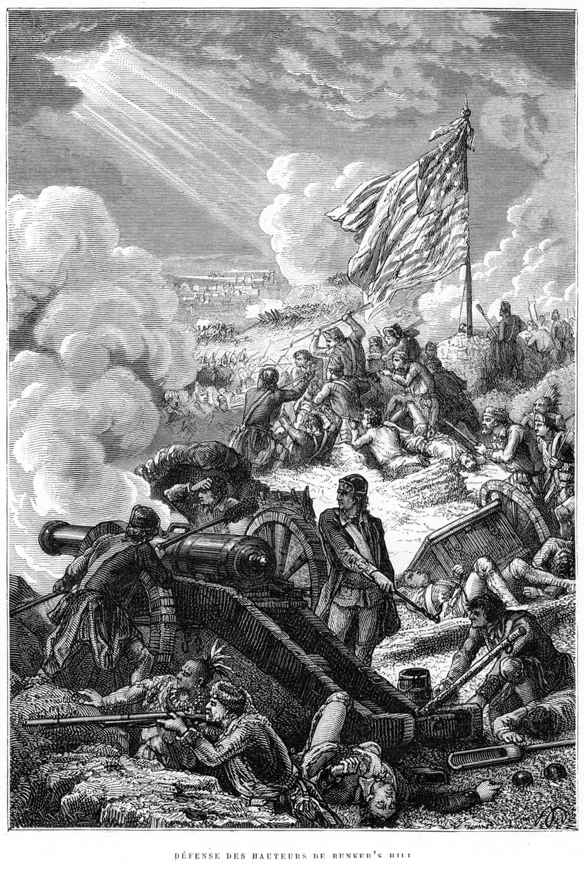 Obrona Bunker Hill, 1775 autorstwa Unbekannt