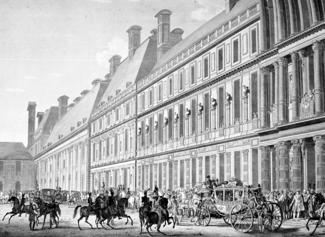 Wyjazd z Pałacu Tuileries, 2 grudnia 1804 r., XIX w. autorstwa Unbekannt