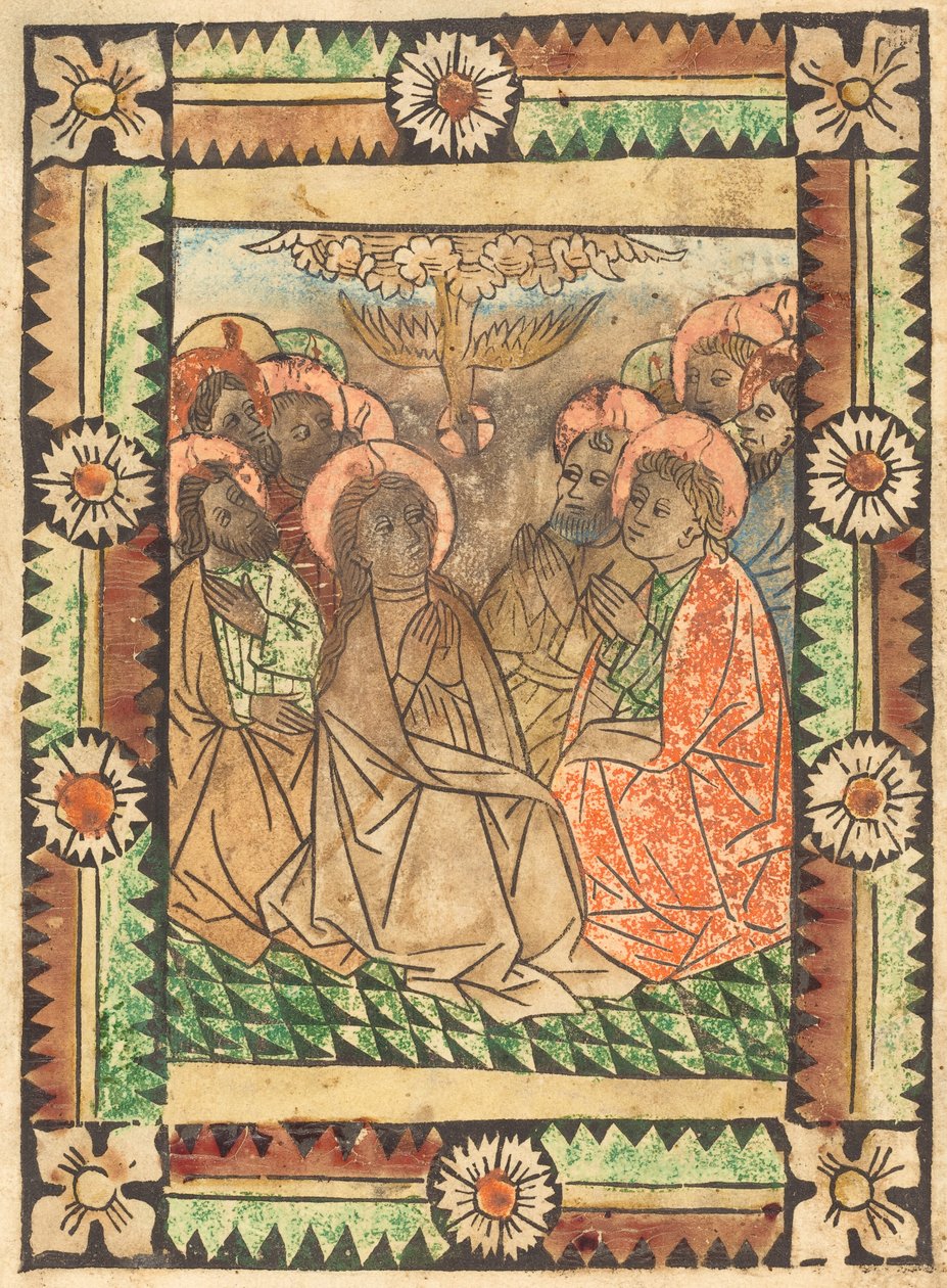 Zstąpienie Ducha Świętego, c. 1450. autorstwa Unbekannt