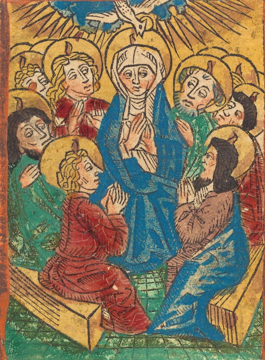 Zstąpienie Ducha Świętego, c. 1490. autorstwa Unbekannt