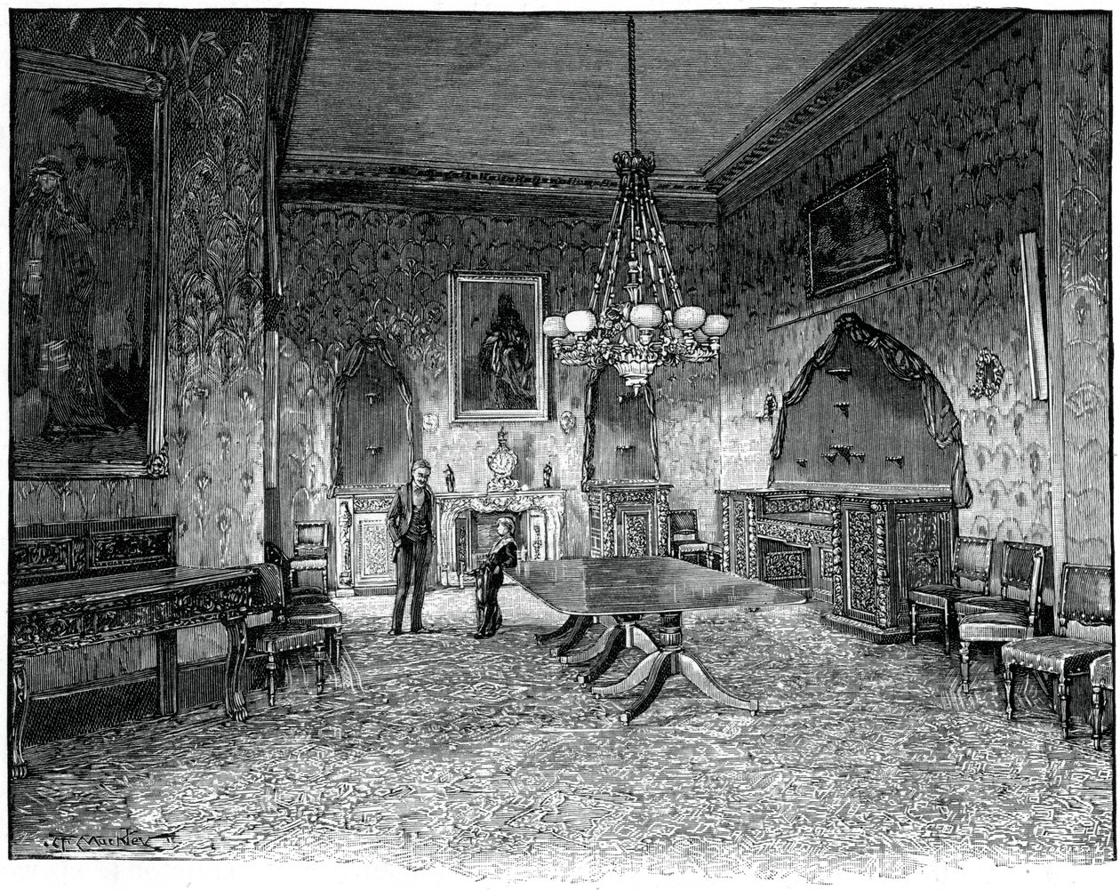Jadalnia, Kilkenny House, Irlandia, ok. XIX w. autorstwa Unbekannt
