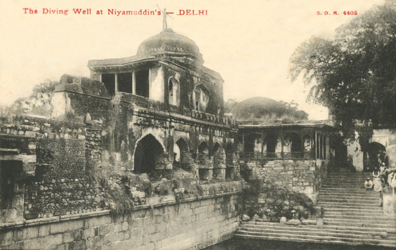 Studnia nurkowa w Niyamudddins - Delhi. autorstwa Unbekannt