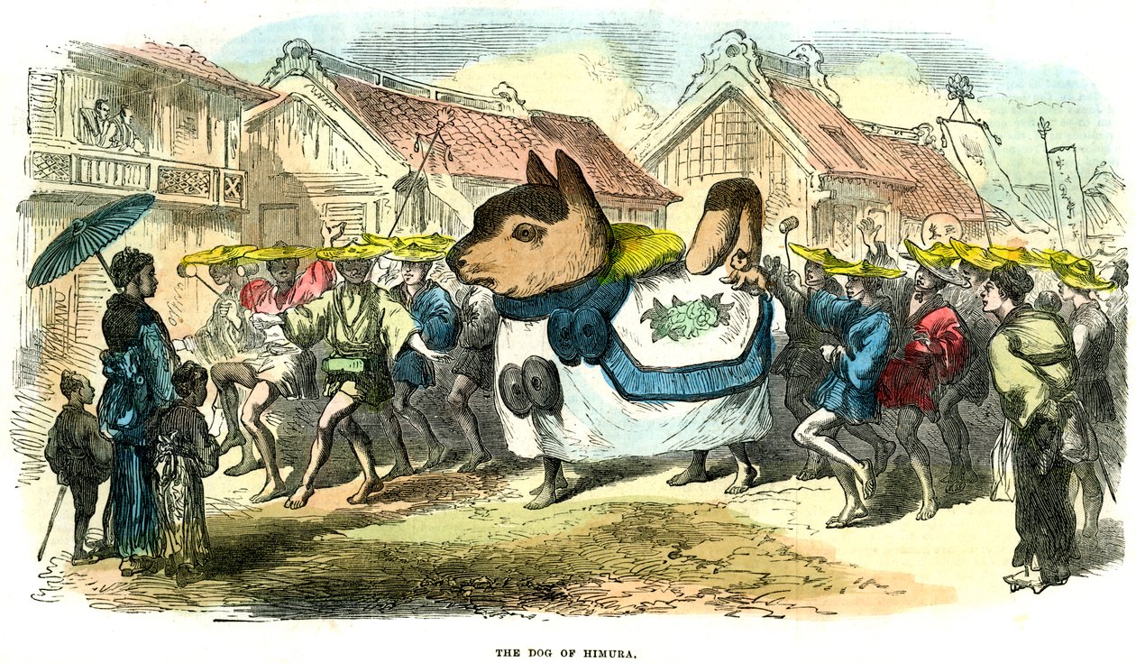 Pies Himury, Japonia, 1872 autorstwa Unbekannt