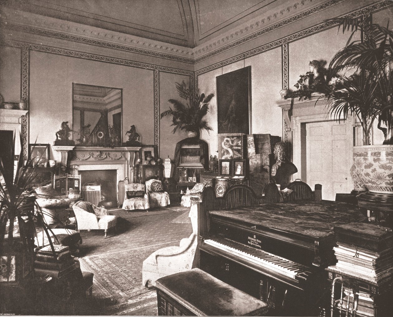 Salon w White Lodge, Richmond Park, 1894. autorstwa Unbekannt