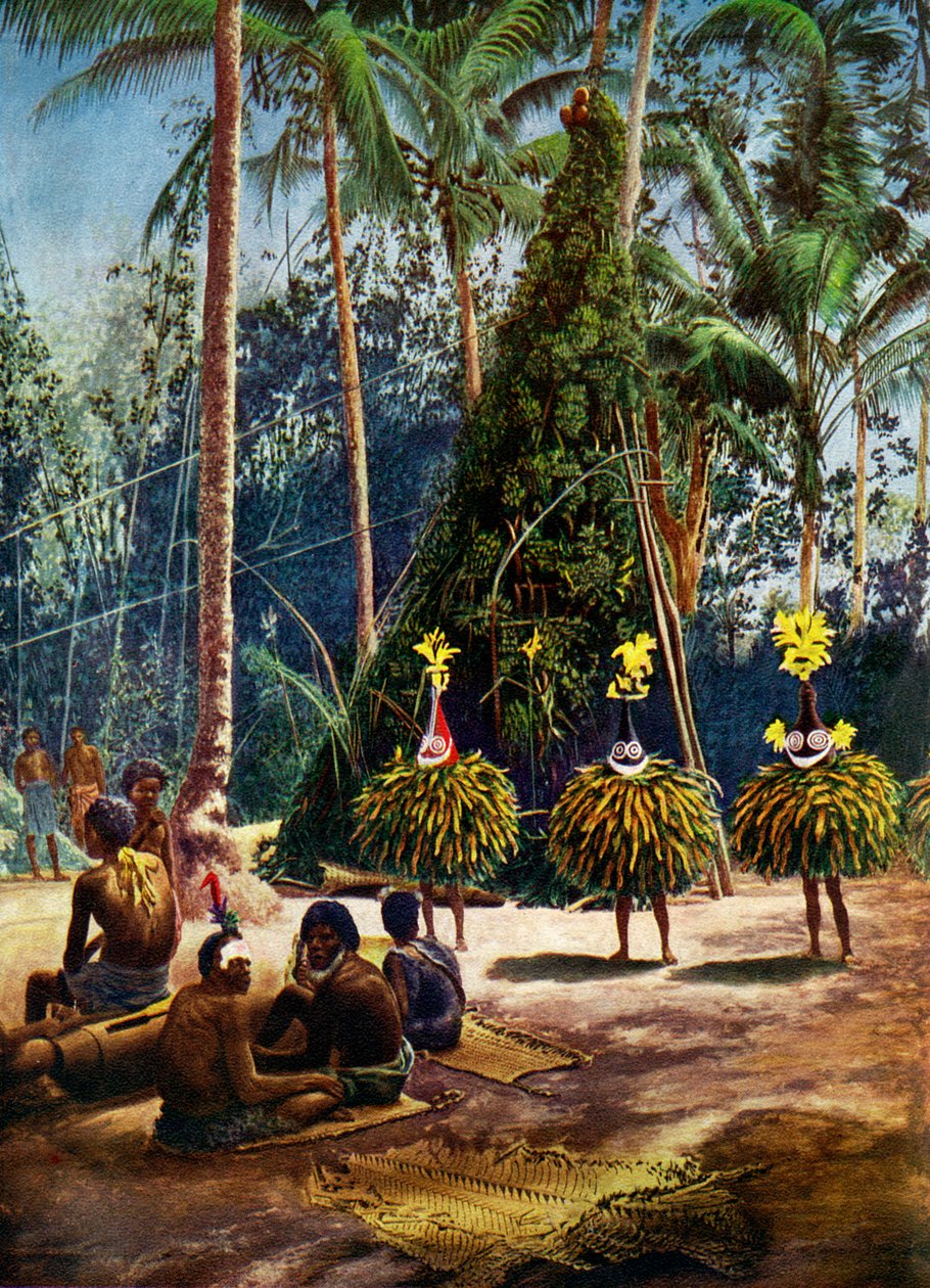 Społeczeństwo Duk Duk, Archipelag Bismarcka, Papua Nowa Gwinea, 1920 autorstwa Unbekannt