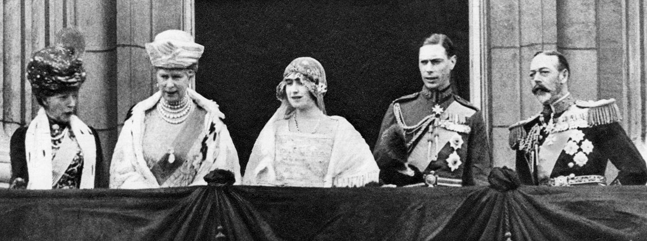 Książę i księżna Yorku w Pałacu Buckingham po ślubie, kwiecień 1923 autorstwa Unbekannt