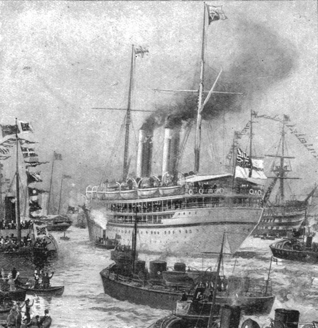 The Duke of Cornwall and Yorks Colonial Tour... Wyjazd Ophir z Portsmouth, 1901. autorstwa Unbekannt