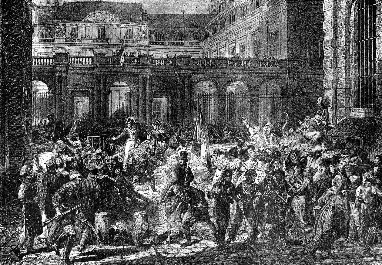 Książę Orleanu opuszcza Pałac Królewski, Paryż, 31 lipca 1830 1882-1884 autorstwa Unbekannt
