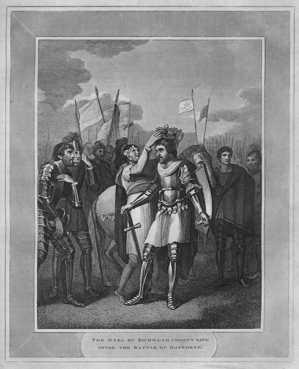 Hrabia Richmond wybrany królem po bitwie pod Bosworth, 1838 autorstwa Unbekannt
