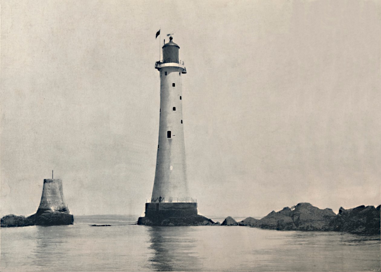 Kamień świetlny Eddystone - Pokazuje skały, 1895 autorstwa Unbekannt