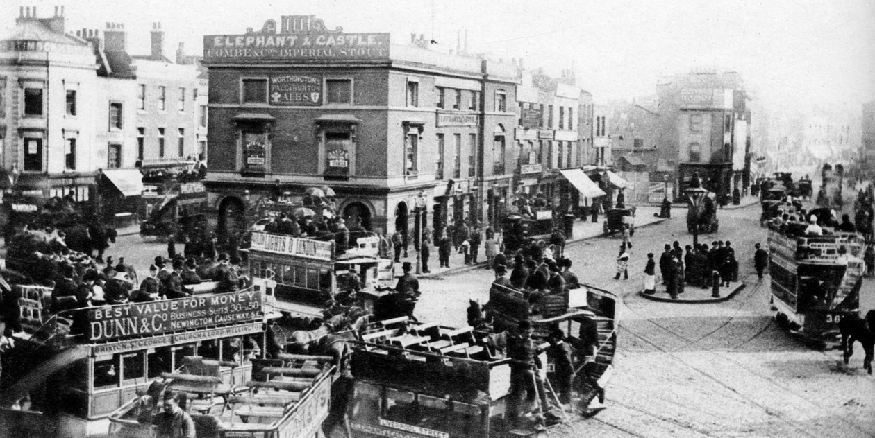 Słoń i zamek w czasach tramwaju konnego, Londyn, 1926-1927 autorstwa Unbekannt