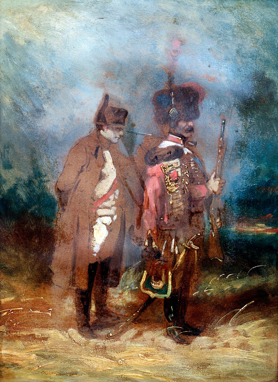 Cesarz Napoleon I podczas kampanii francuskiej, 1814 autorstwa Unbekannt