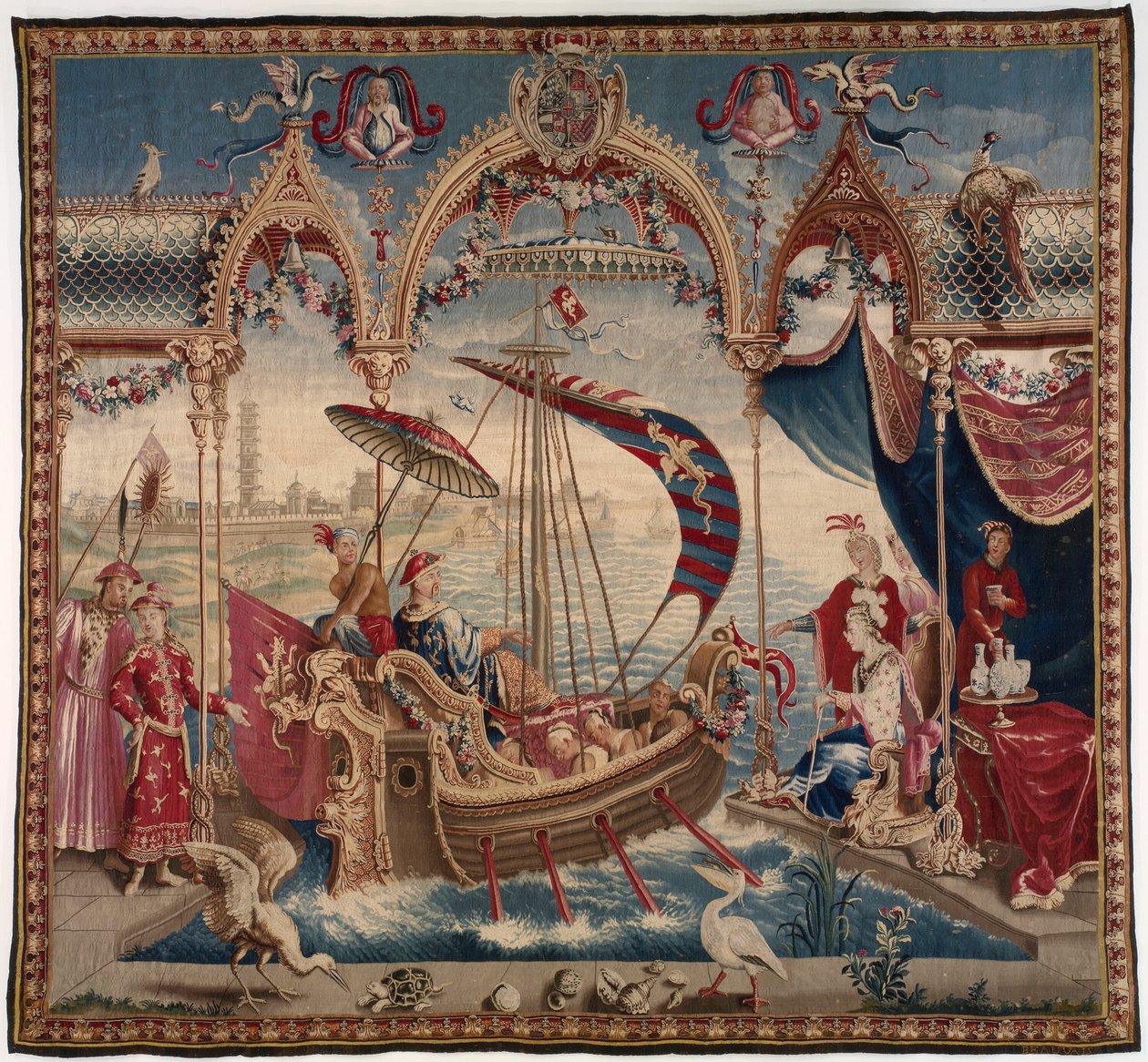 The Emperor Sailing, z Historii cesarza Chin, Beauvais, 171622. autorstwa Unbekannt