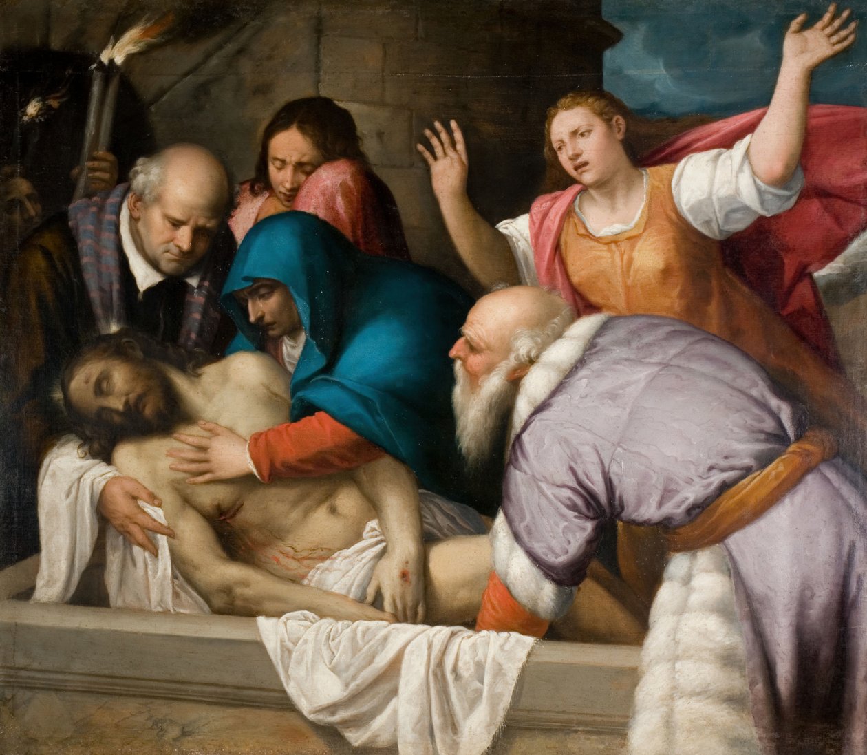 Złożenie do grobu Chrystusa, 1500-1600. autorstwa Unbekannt