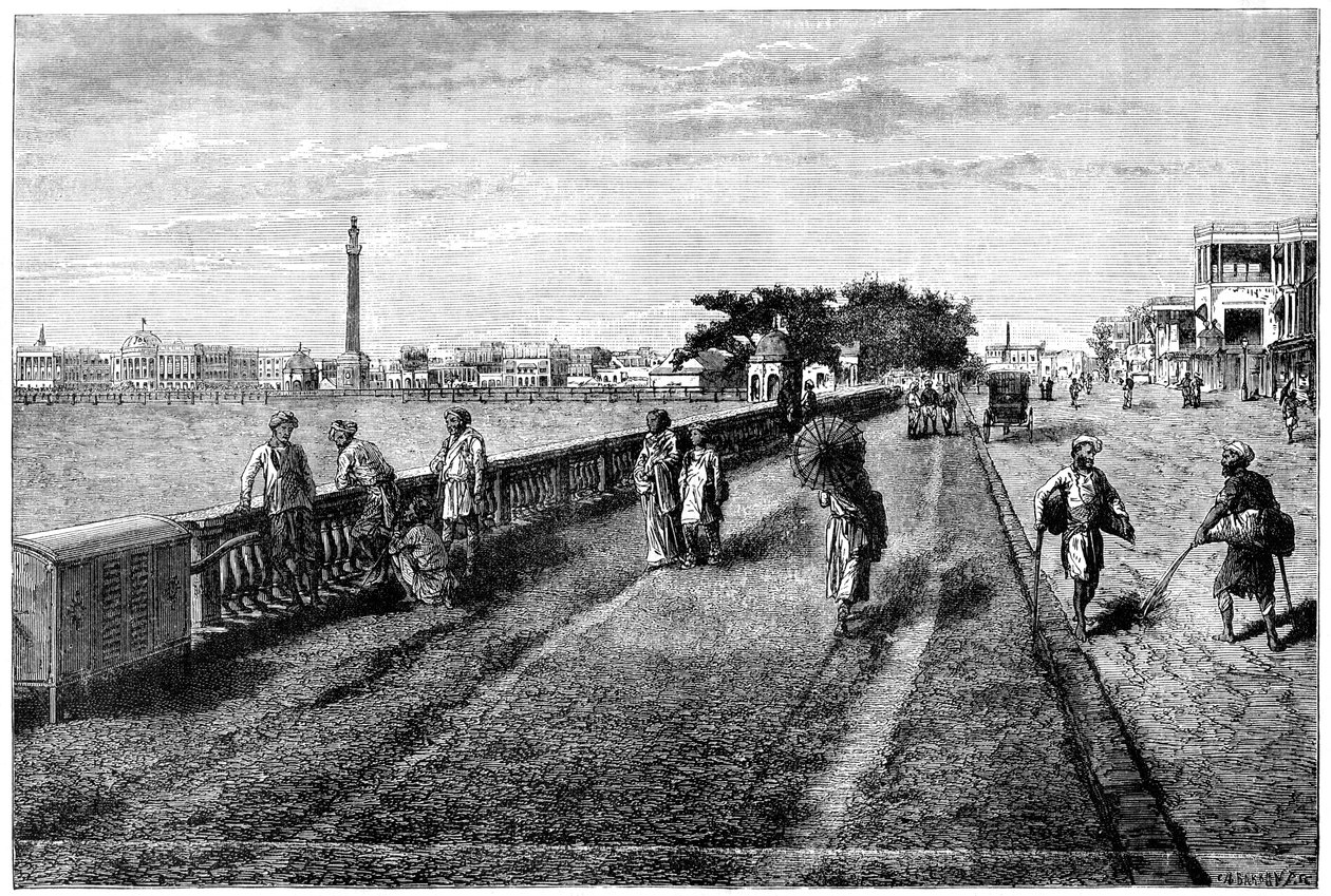 Esplanade and Government House, Kalkuta, Indie, XIX wiek autorstwa Unbekannt