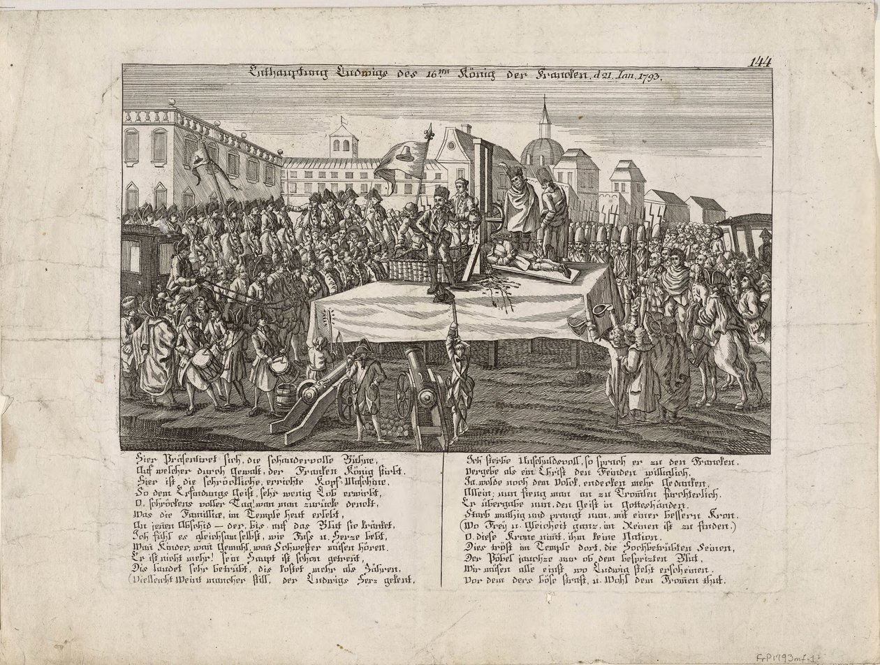 Egzekucja Ludwika XVI w dniu 21 stycznia 1793 r. 1793 autorstwa Unbekannt