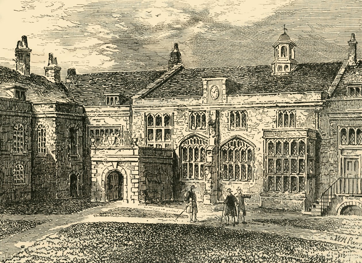 Zewnętrzna część sali, Charterhouse, ok. 1872 r. autorstwa Unbekannt