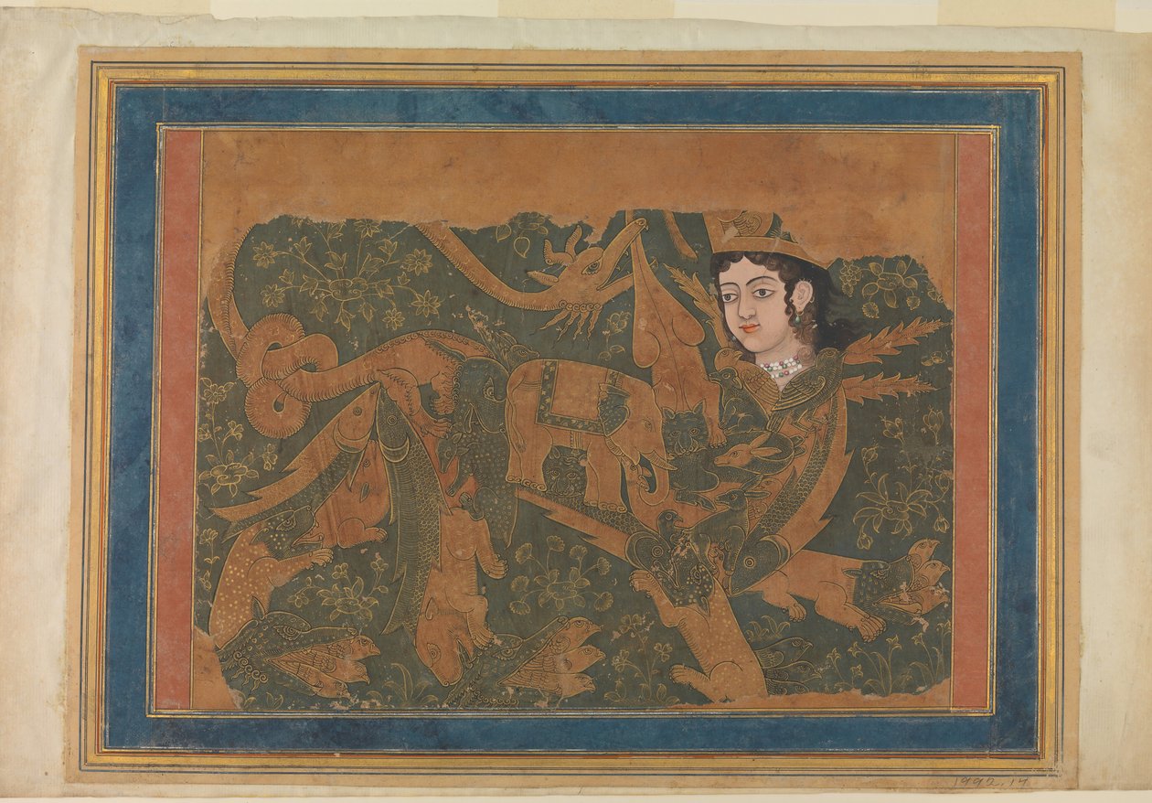 Wspaniałe stworzenie Buraq, ca. 1660-80. autorstwa Unbekannt