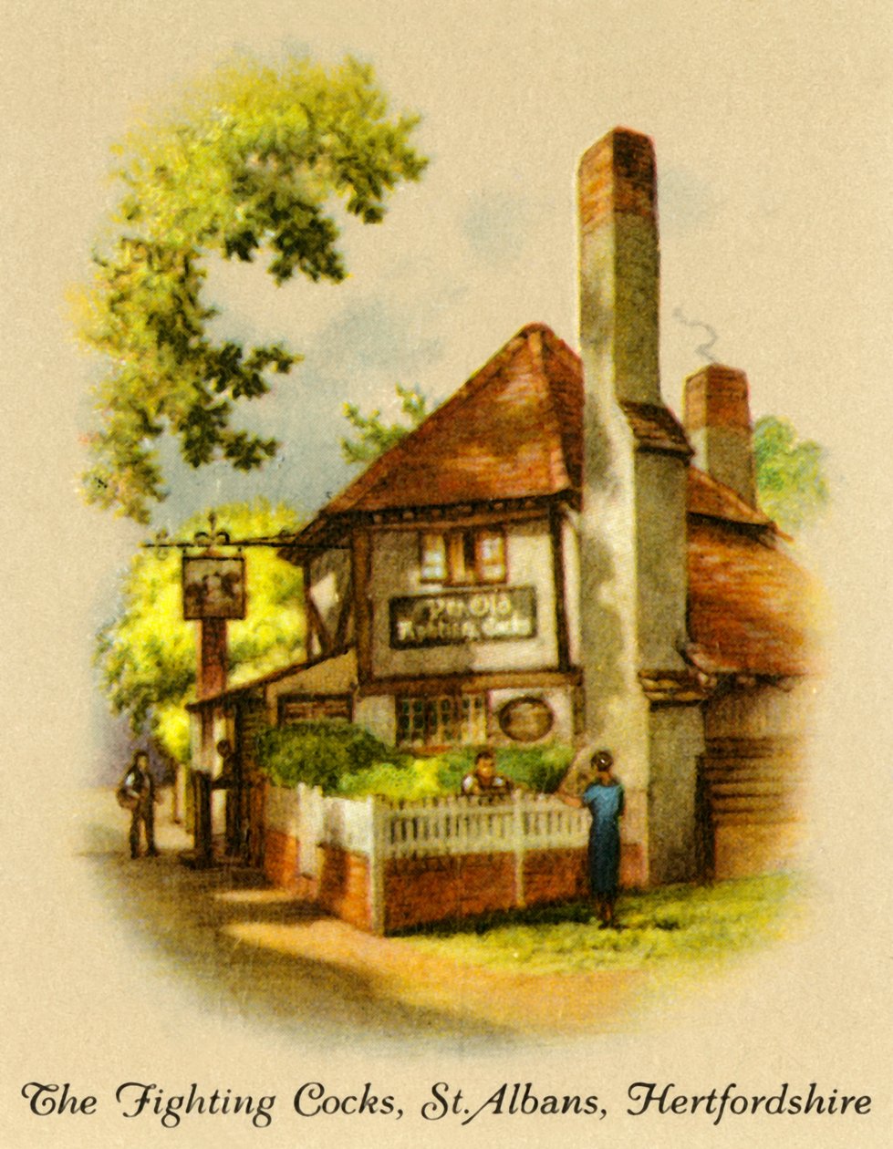 Walczące koguty, St. Albans, Hertfordshire, 1936. autorstwa Unbekannt